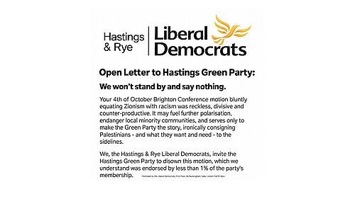 Letter to Hastings Green Party
