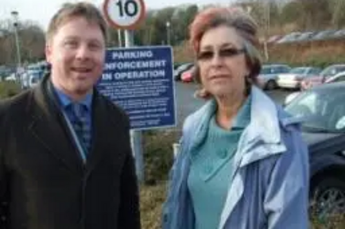 Nick with hospital campaigner and Lib Dem colleague, Margaret Williams